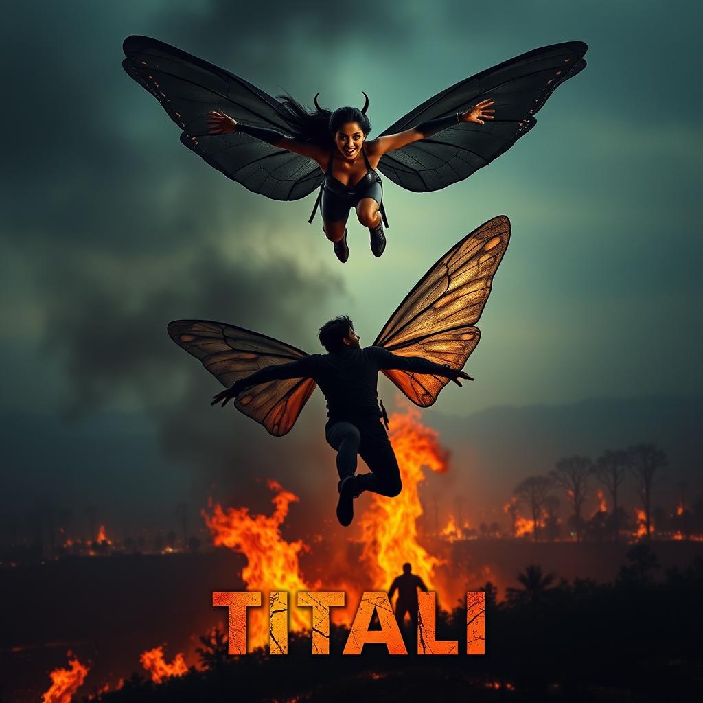 A cinematic action thriller superhero film poster titled 'TITALI'