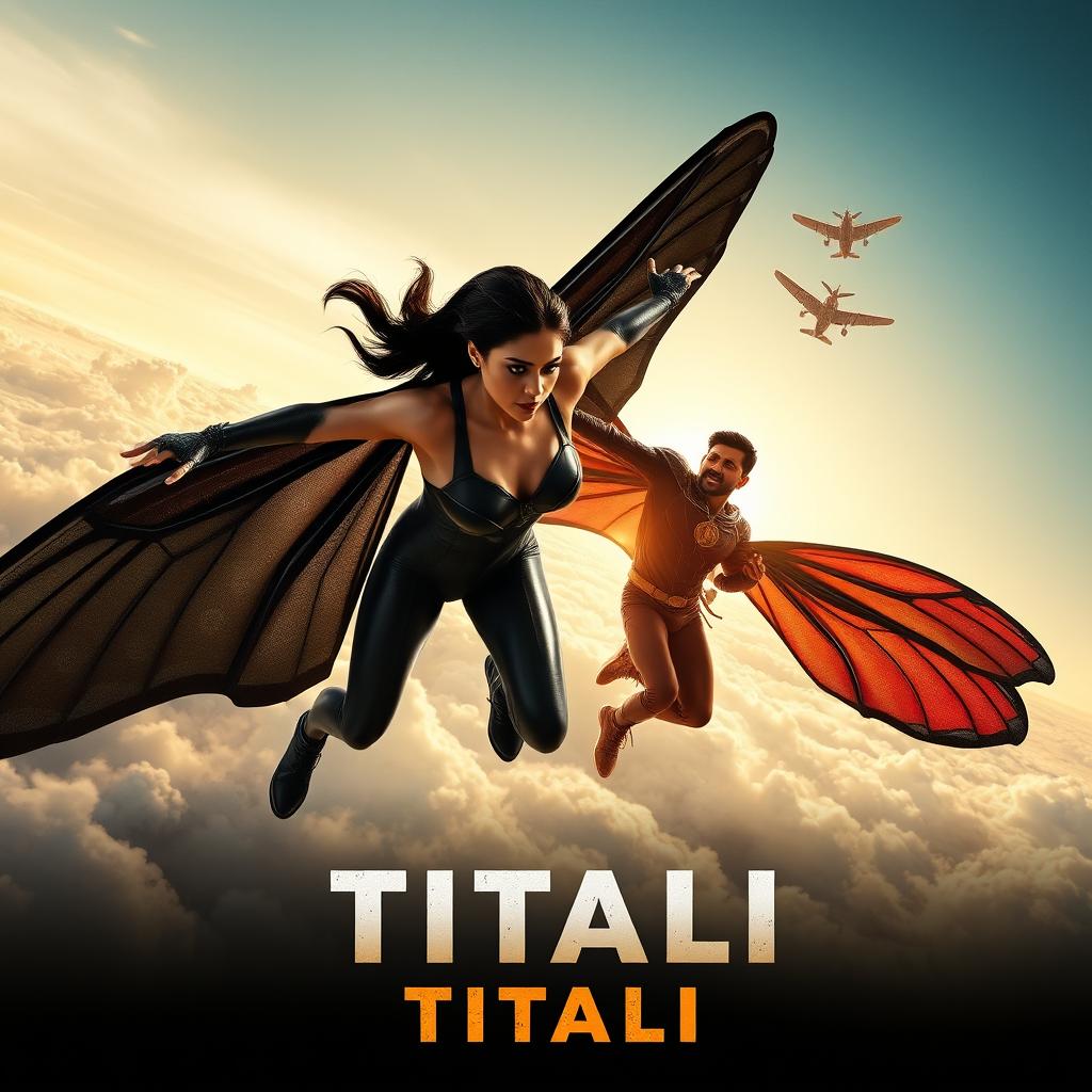 A dynamic cinematic action thriller superhero film poster titled 'TITALI'