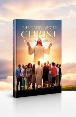 A thought-provoking and visually striking book cover design for 'The True About Christ is True About You'