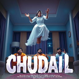 A cinematic horror comedy film poster titled 'CHUDAIL'