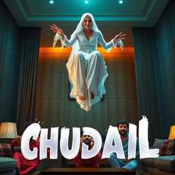 A cinematic horror comedy film poster titled 'CHUDAIL'