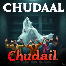 A cinematic horror comedy film poster titled 'Chudail'