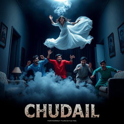 A horror comedy film poster named 'CHUDAIL'