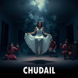 A cinematic horror comedy film poster titled 'CHUDAIL'