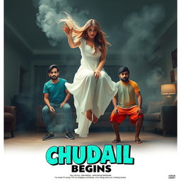 A cinematic horror comedy film poster titled 'CHUDAIL FUN BEGINS'