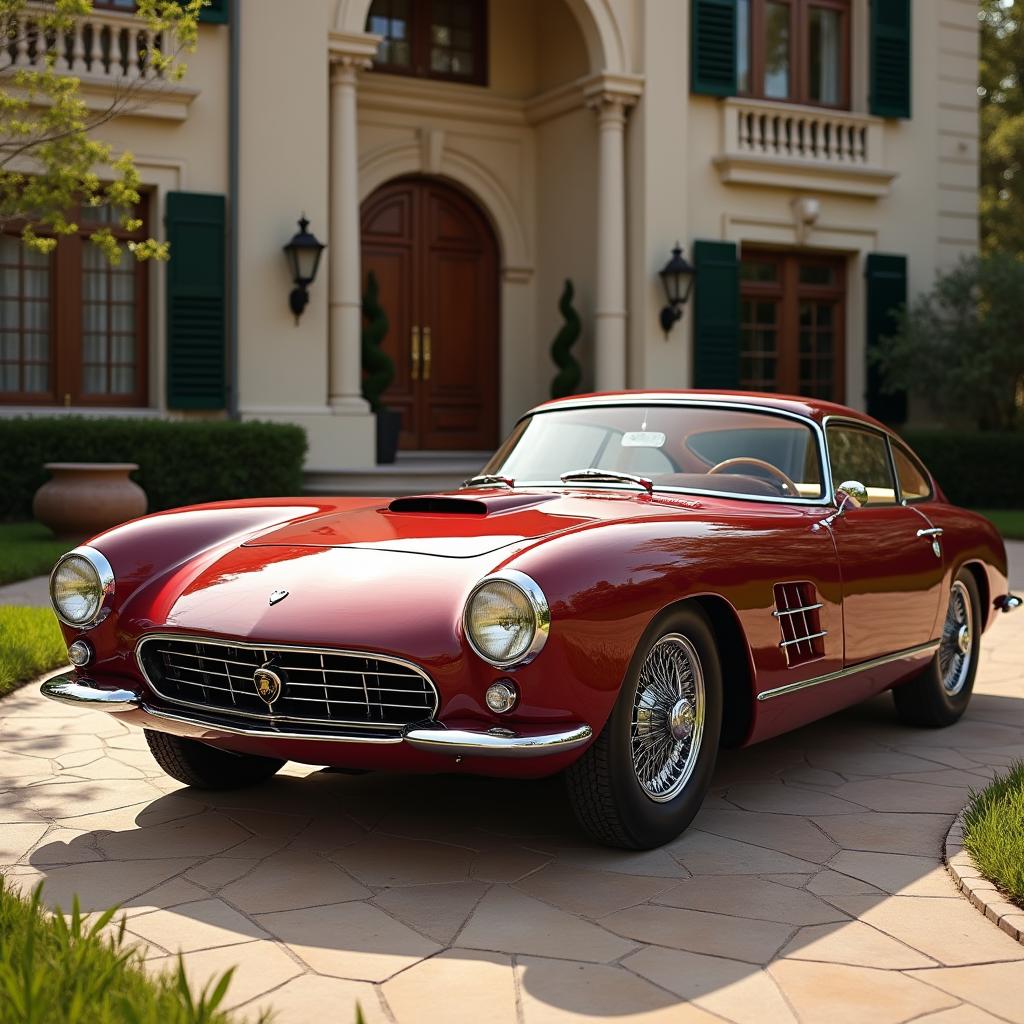 A stunning Lamborghini 3500 GTZ, beautifully crafted with a classic retro design