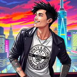 Ryu's profile picture captures an edgy look, featuring short, tousled black hair with an undercut