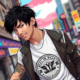 Ryu's profile picture captures an edgy look, featuring short, tousled black hair with an undercut