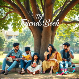 A cinematic romantic film poster titled 'The Friends Book'