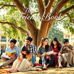 A cinematic romantic film poster titled 'The Friends Book'