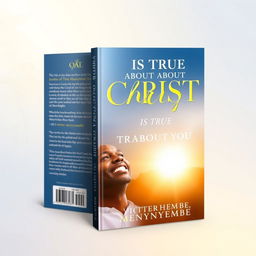 A captivating book cover design for the title "What is True About Christ is True About You"