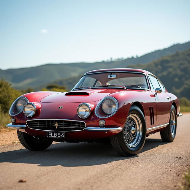 A classic Lamborghini 400 GT Monza, elegantly displayed with its vintage charm and sleek lines