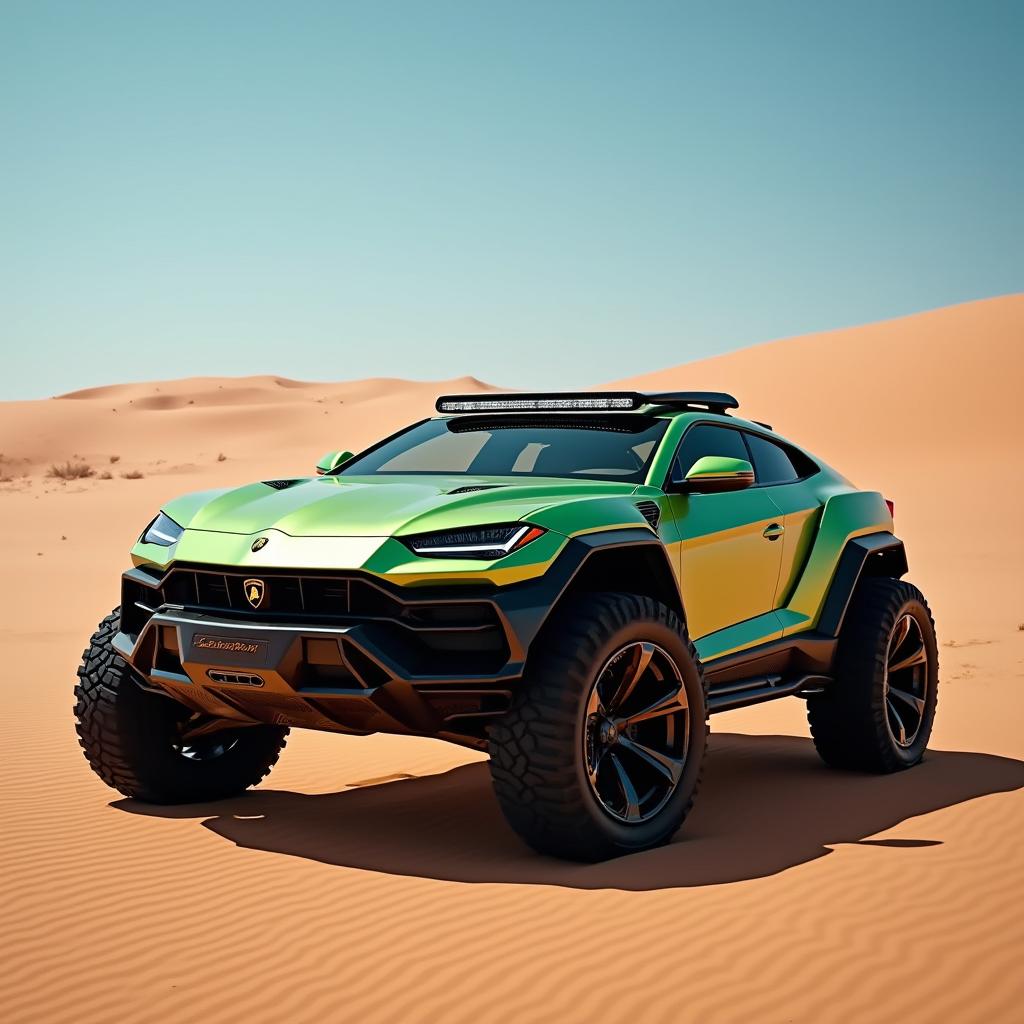 A stunning Lamborghini Cheetah, showcasing its unique off-road design and aggressive stance