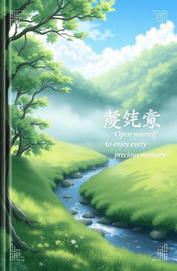 A serene anime-style book cover for the title '守护你的树洞小天地' (Protect Your Little Tree Hole World) by the author '咖咖啃草要吃肉'