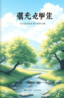 A serene anime-style book cover for the title '守护你的树洞小天地' (Protect Your Little Tree Hole World) by the author '咖咖啃草要吃肉'