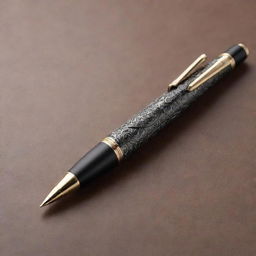 A high-quality, luxurious pen worth 1000 dollars, featuring intricate detailing and a sleek, robust design, made from premium materials.