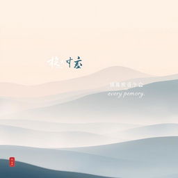 A serene and tranquil anime-style minimalist landscape as the background for a book cover