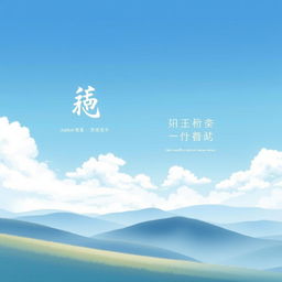 A serene and tranquil anime-style landscape serves as the background for a book cover