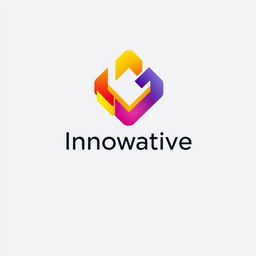 A sleek and modern logo design featuring an abstract geometric shape in vibrant colors, with the brand name elegantly incorporated