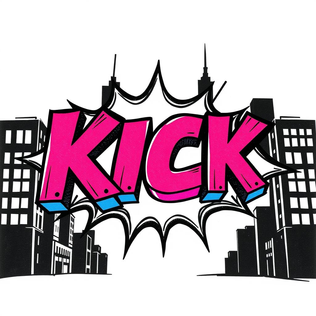 A comic-style sketch featuring a super villain theme with vibrant filling and bold black outlines