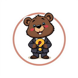 A cartoonish logo featuring an adult bear in a suit, looking sophisticated and friendly