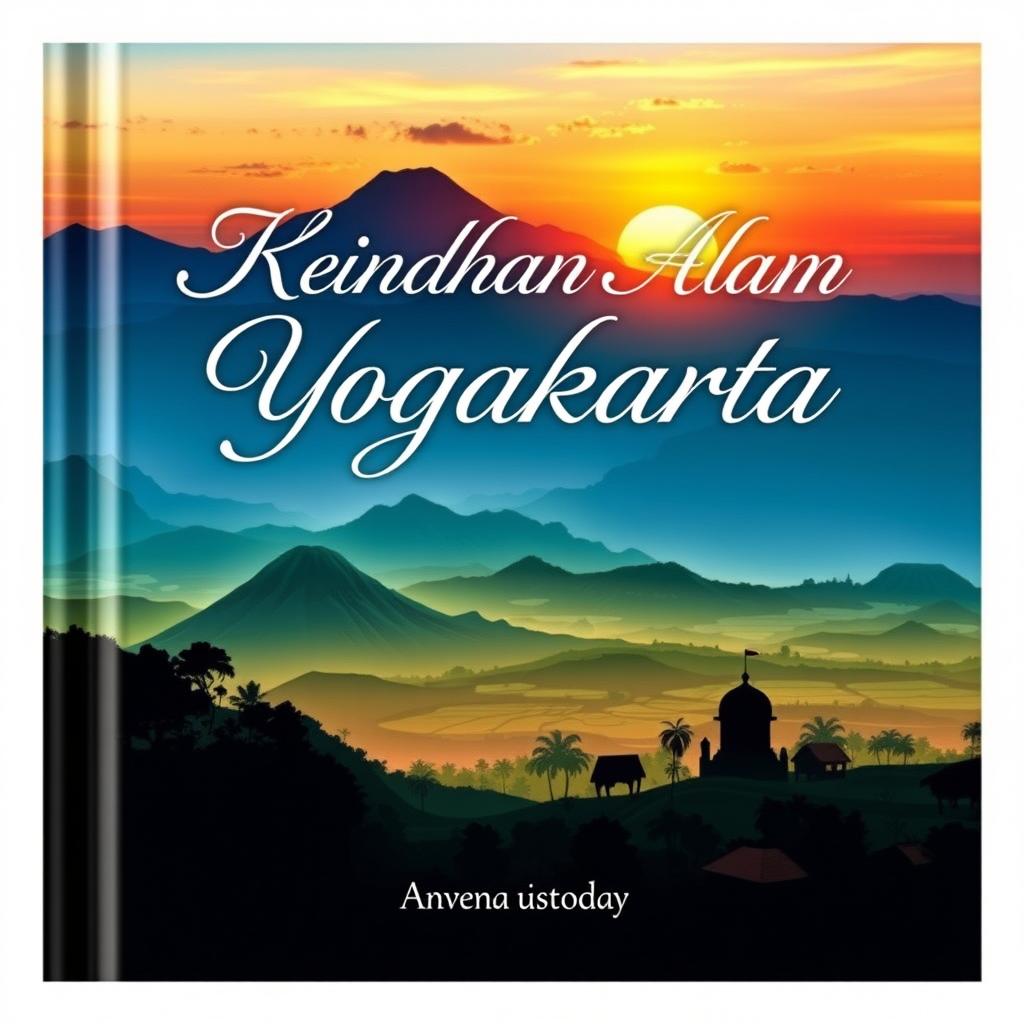 A book cover showcasing the stunning landscapes of Yogyakarta