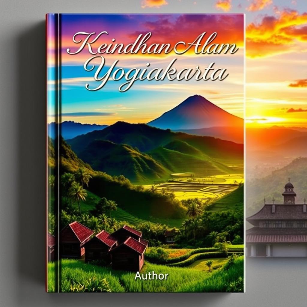 A book cover showcasing the stunning landscapes of Yogyakarta