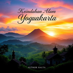 A book cover showcasing the stunning landscapes of Yogyakarta