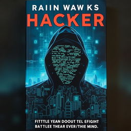 A captivating book cover design that embodies the themes of electronic warfare and mind hacking