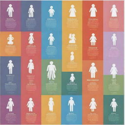 Generate an infographic depicting the evolution of human understanding and attitudes towards gender and sexuality in modern societies. Display different timelines, icons representing important milestones, and a diverse range of symbols signifying inclusivity and acceptance.