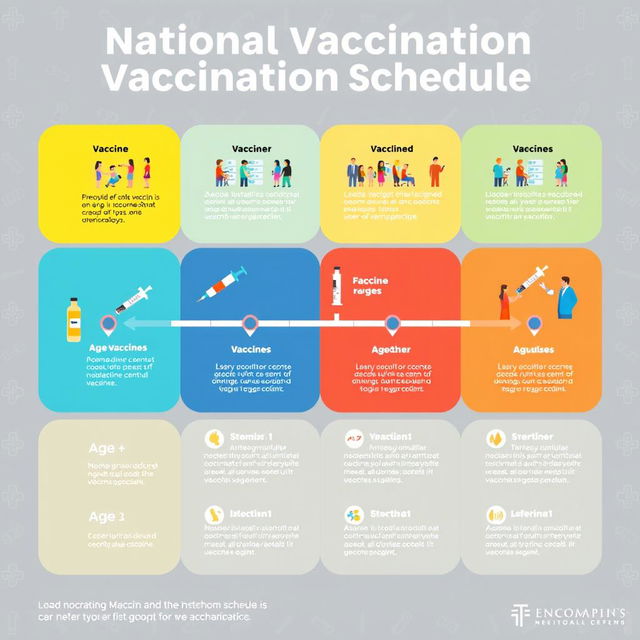 A visually engaging infographic representing the National Vaccination Schedule