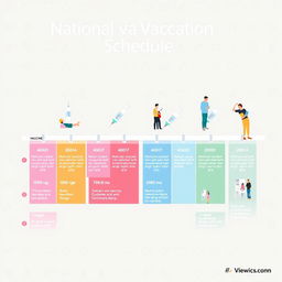 A visually engaging infographic representing the National Vaccination Schedule