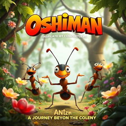 A movie poster for a fictional film titled 'Oshiman', inspired by the animated film 'Antz'