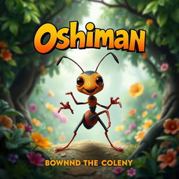 A movie poster for a fictional film titled 'Oshiman', inspired by the animated film 'Antz'