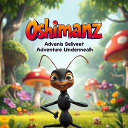 A movie poster for a fictional film titled 'Oshimanz', inspired by the animated film 'Antz'