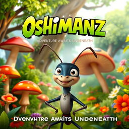 A movie poster for a fictional film titled 'Oshimanz', inspired by the animated film 'Antz'