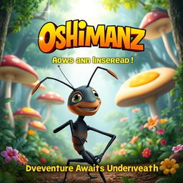 A movie poster for a fictional film titled 'Oshimanz', inspired by the animated film 'Antz'