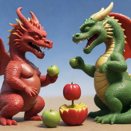 An epic showdown between a stately Buddha figure and a fierce dragon, inspired by the game 'Blox Fruit'.