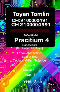 An exciting and vibrant computer science cover page design that features a bold and modern aesthetic