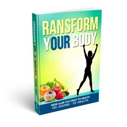 A visually appealing e-book cover for a weight loss theme, featuring a vibrant and motivational design