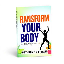 A visually appealing e-book cover for a weight loss theme, featuring a vibrant and motivational design