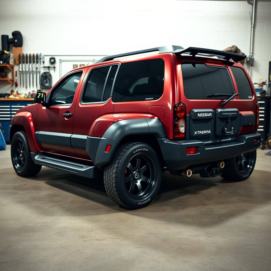 An exciting image of a tuned 2001 Nissan Xterra, showcasing its custom modifications