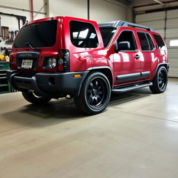 An exciting image of a tuned 2001 Nissan Xterra, showcasing its custom modifications