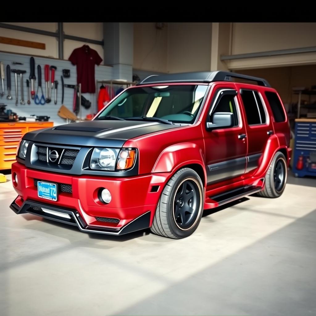 An exciting image of a tuned 2001 Nissan Xterra, showcasing its custom modifications