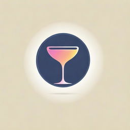 Design a sleek and modern logo for a bar, incorporating elements such as a cocktail glass, bar stool, and neon lights in rich and inviting colors.