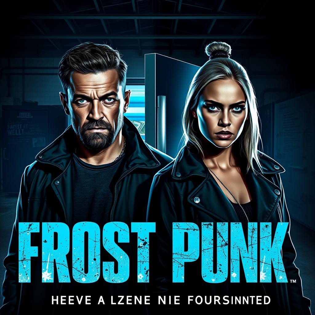 The cover art for a gritty police series titled 'Frost Punk' that draws inspiration from 'Breaking Bad'