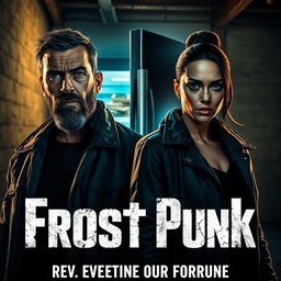 The cover art for a gritty police series titled 'Frost Punk' that draws inspiration from 'Breaking Bad'