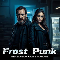 The cover art for a gritty police series titled 'Frost Punk' that draws inspiration from 'Breaking Bad'