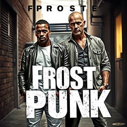 A gripping and intense cover for a police series titled 'Frost Punk'