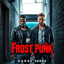 A gripping and intense cover for a police series titled 'Frost Punk'